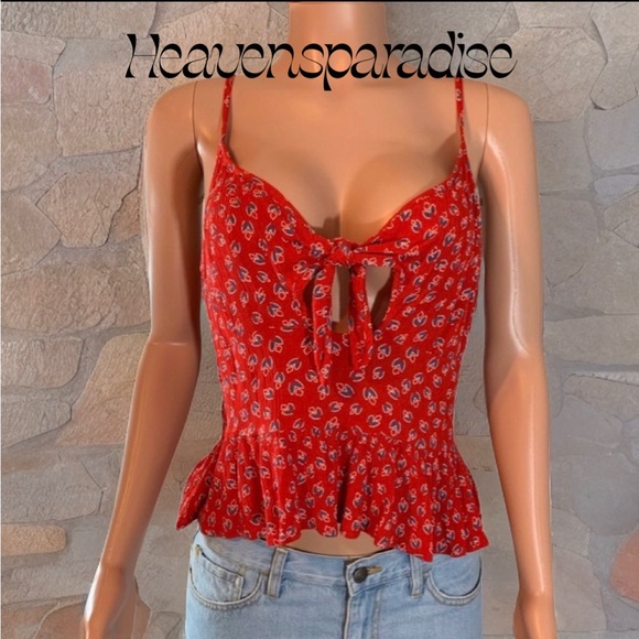 Patrons of Peace Tops - Patrons of Peace red print tank top